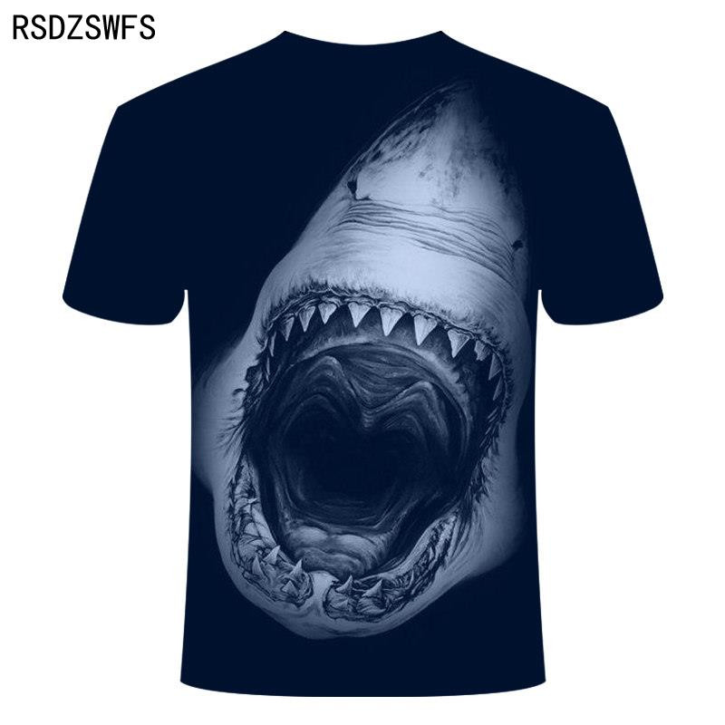 Ljetna modna majica s 3D printom Shark Muškarci Žene Ocean Fishing Streetwear O'Neck Kratki rukavi Hip Hop majica Fitness odjeća