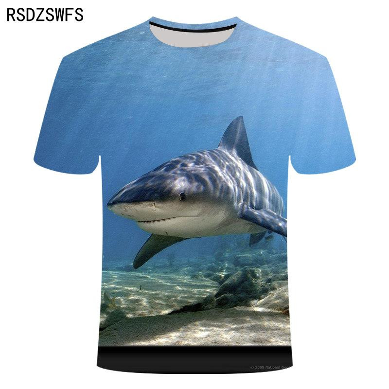 Ljetna modna majica s 3D printom Shark Muškarci Žene Ocean Fishing Streetwear O'Neck Kratki rukavi Hip Hop majica Fitness odjeća