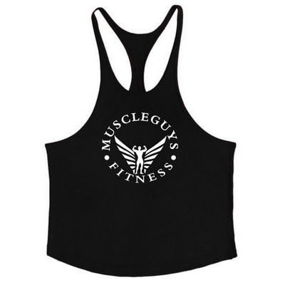 Muscleguys Марка Gym Clothing Бодибилдинг Потник Мъжки Фитнес Стрингер Потници Мъжка Памучна риза без ръкави Тренировка Undershirt