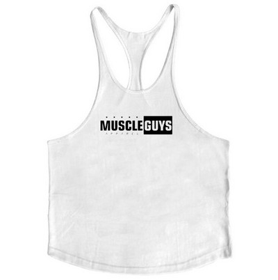 Muscleguys Марка Gym Clothing Бодибилдинг Потник Мъжки Фитнес Стрингер Потници Мъжка Памучна риза без ръкави Тренировка Undershirt