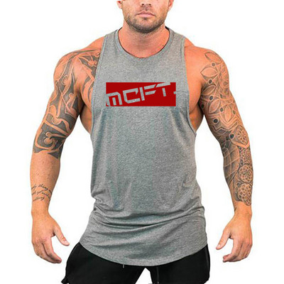 Nova robna marka Ljetna muška majica bez rukava za teretanu Muscle Bodybuilding Pamučna majica bez rukava za ulično vježbanje Majica bez rukava Fitness Sportski prsluk s printom