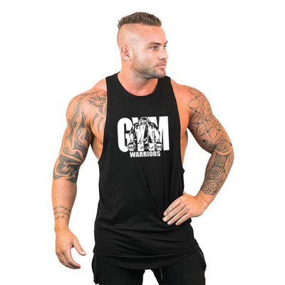 Nova robna marka Ljetna muška majica bez rukava za teretanu Muscle Bodybuilding Pamučna majica bez rukava za ulično vježbanje Majica bez rukava Fitness Sportski prsluk s printom