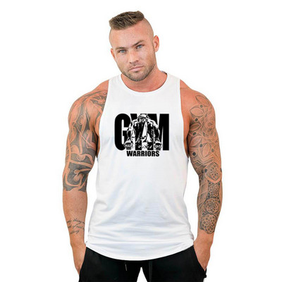 Nova robna marka Ljetna muška majica bez rukava za teretanu Muscle Bodybuilding Pamučna majica bez rukava za ulično vježbanje Majica bez rukava Fitness Sportski prsluk s printom