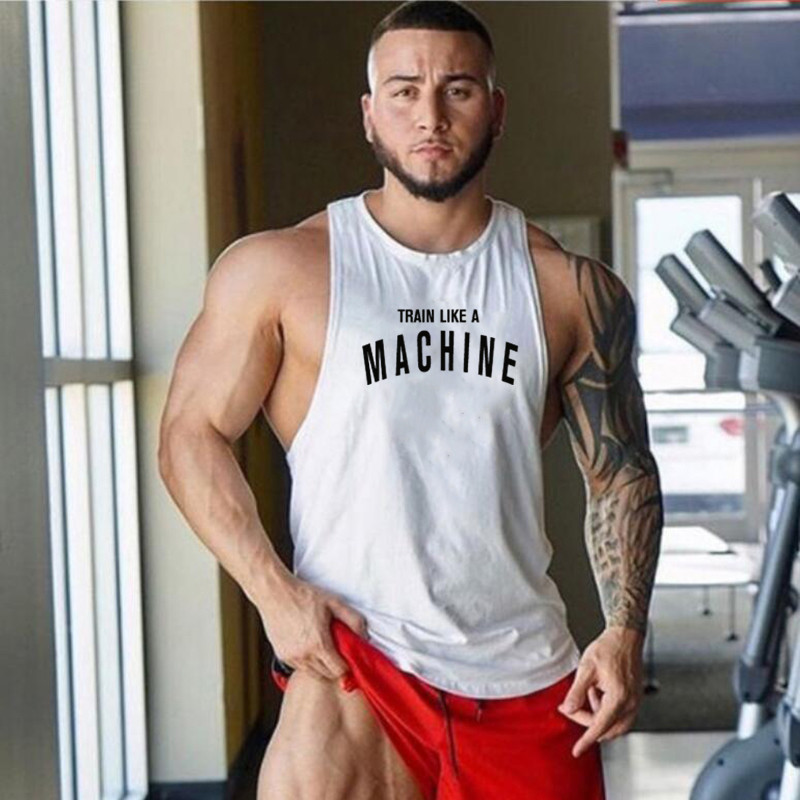 Nova robna marka Ljetna muška majica bez rukava za teretanu Muscle Bodybuilding Pamučna majica bez rukava za ulično vježbanje Majica bez rukava Fitness Sportski prsluk s printom