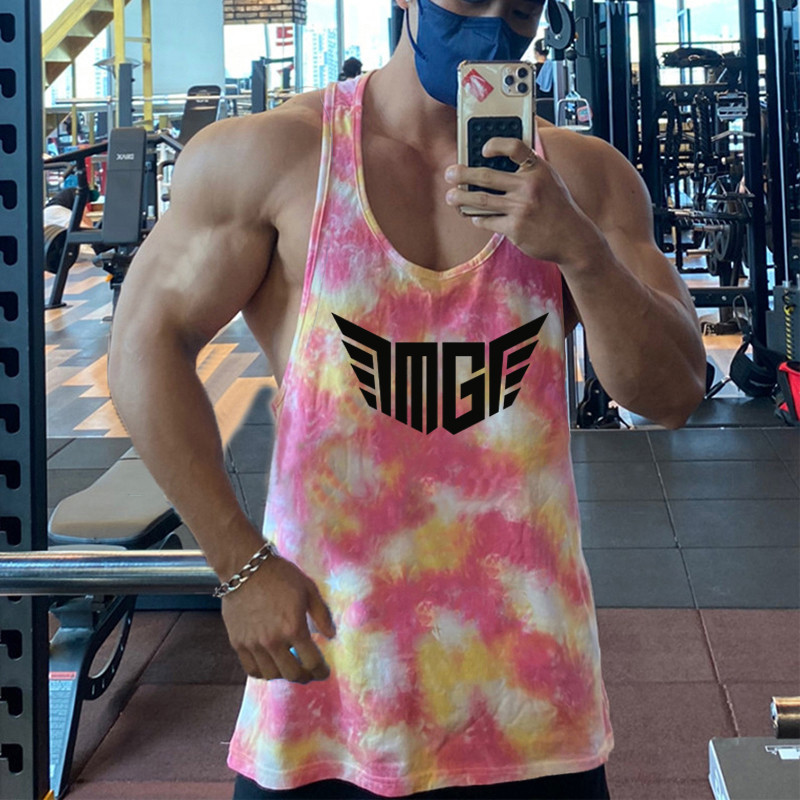 Camouflage Muschi Vestă Bărbați Mesh Îmbrăcăminte de gimnastică Culturism Stringer Tank Top Barbați Antrenament Tricou fără mâneci Fitness Barbați Tanktop
