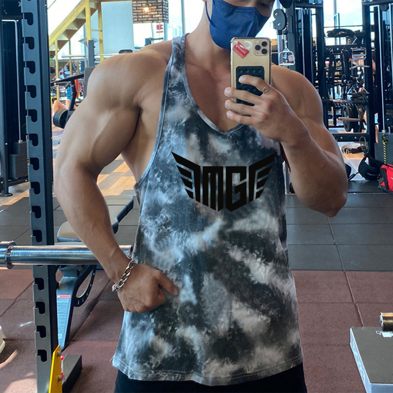 Camouflage Muschi Vestă Bărbați Mesh Îmbrăcăminte de gimnastică Culturism Stringer Tank Top Barbați Antrenament Tricou fără mâneci Fitness Barbați Tanktop