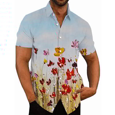 2022. Havajske tropske košulje za muškarce, 3d ispis, muška majica za plažu, kratkih rukava, 5xl prevelike majice, Homme bluza