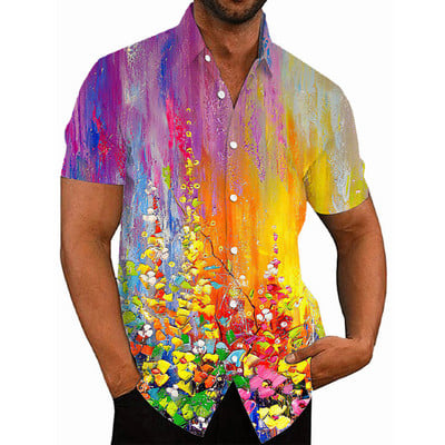 2022. Havajske tropske košulje za muškarce, 3d ispis, muška majica za plažu, kratkih rukava, 5xl prevelike majice, Homme bluza