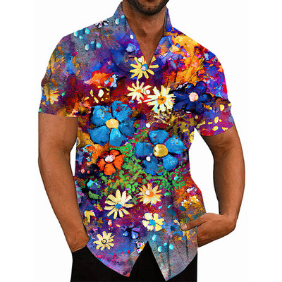 2022. Havajske tropske košulje za muškarce, 3d ispis, muška majica za plažu, kratkih rukava, 5xl prevelike majice, Homme bluza