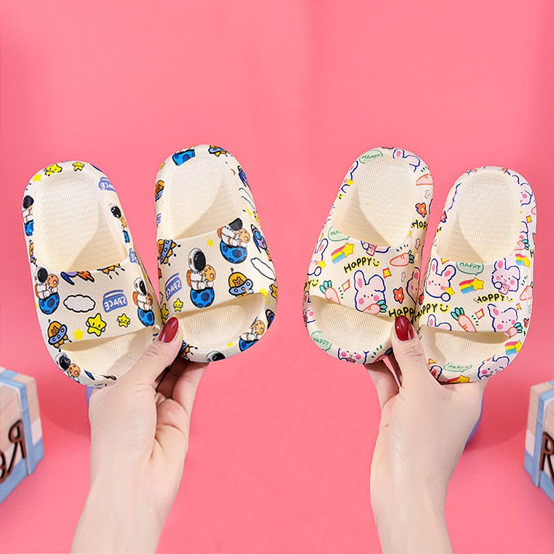 Baywell Παιδικές παντόφλες Παπούτσια Εκτύπωση κινουμένων σχεδίων με μαλακό κάτω μέρος PVC καλοκαιρινό μπάνιο Παπούτσια παραλίας Παιδικά αγόρια κορίτσια Αντιολισθητικές παντόφλες