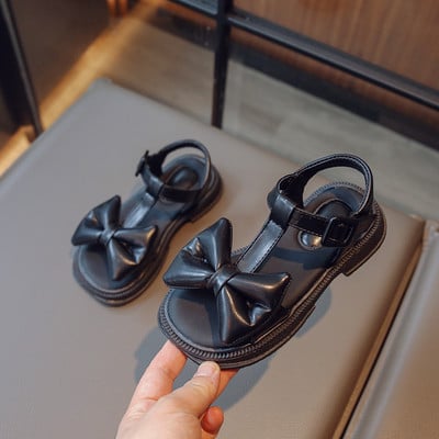 Ljetne dječje sandale, debele mašne, elegantne klizače za djevojčice 26-36, tri boje od pu kože Morden, neklizajuće, udobne dječje cipele