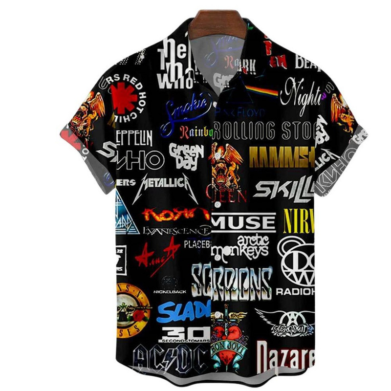 Hawaii meeste lühikeste varrukatega särk, US Route 66 3D prinditud hip-hop oversize särk. USA, roki stiil, juhuslik