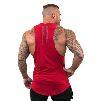 Επώνυμα Casual Fashion Ρούχα Bodybuilding Βαμβακερές μπλούζες γυμναστικής για άντρες αμάνικο εσώρουχο Fitness Stringer μυϊκό γιλέκο προπόνησης