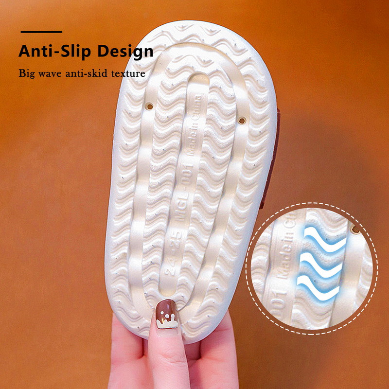 Bērnu Čības Karikatūra Lācis Mājas Kurpes zēniem Meitenēm Vasaras Plakans Papēdis Mīkstas Eva Mājas Čības Pludmale Bērns Bērni Zīdaiņu slidkalniņi