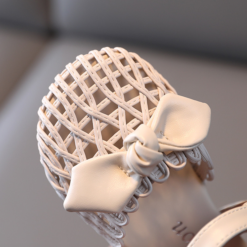 Καλοκαιρινά παιδικά πέδιλα πλεκτά κουφώματα παπιγιόν για κορίτσια 21-30 κάλυμμα μπεζ μπεζ χακί Παιδικό παπούτσι με θηλιά