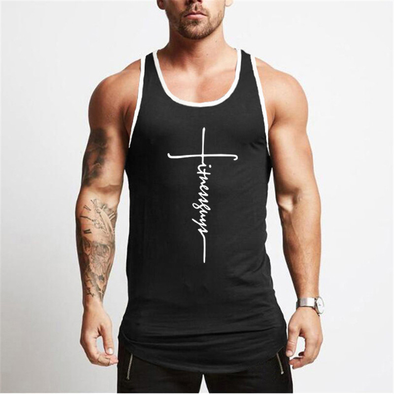 Nouă modă din bumbac, sport, cămăși fără mâneci, maiuu de gimnastică pentru bărbați, vestă de fitness, maiote musculare pentru bărbați, culturism, antrenament, îmbrăcăminte
