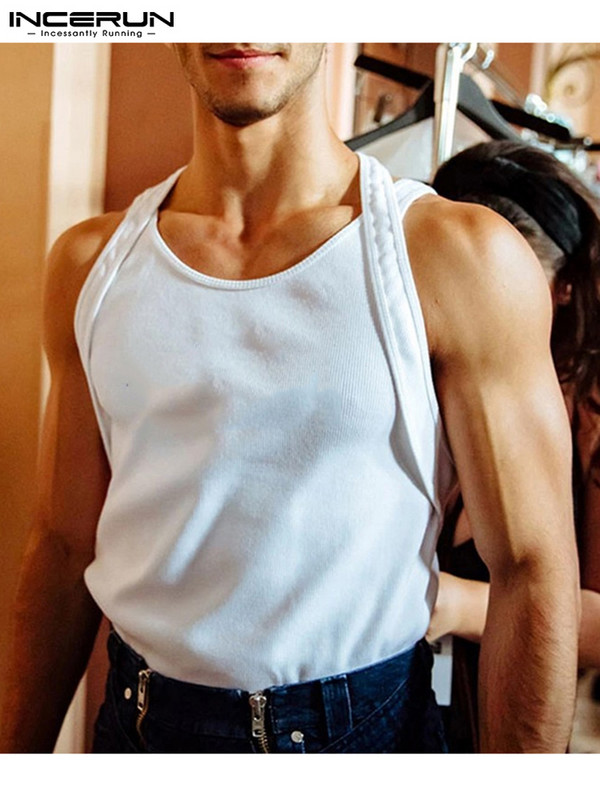 Ležerni, sveobuhvatni, novi muški prsluk s remenima, modni, slobodno vrijeme, vruća rasprodaja, muški, udobni, jednostavni prsluci S-5XL INCERUN majice 2023.