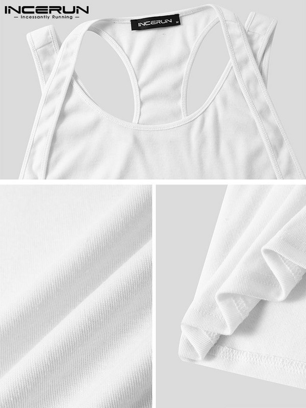 Ležerni, sveobuhvatni, novi muški prsluk s remenima, modni, slobodno vrijeme, vruća rasprodaja, muški, udobni, jednostavni prsluci S-5XL INCERUN majice 2023.