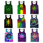 Cântăreț reggae Bob Marley Weeds Leaf Vestă 3D Moda Casual Hip Hop Bărbați Maiouri Alergare Tricou Streetwear Topuri supradimensionate