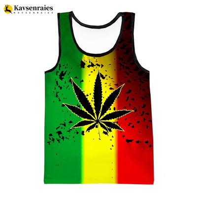 Cântăreț reggae Bob Marley Weeds Leaf Vestă 3D Moda Casual Hip Hop Bărbați Maiouri Alergare Tricou Streetwear Topuri supradimensionate