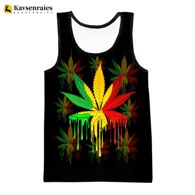 Cântăreț reggae Bob Marley Weeds Leaf Vestă 3D Moda Casual Hip Hop Bărbați Maiouri Alergare Tricou Streetwear Topuri supradimensionate