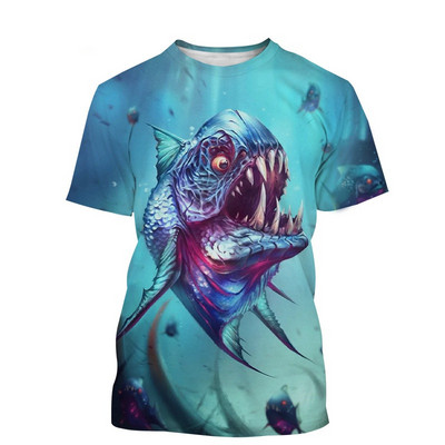 Nova muška ljetna sportska majica s 3d tiskom iz 2022., uniseks ronilačka umjetnička majica s kratkim rukavima, ležerna modna majica kratkih rukava s okruglim izrezom, ulična majica 6xl