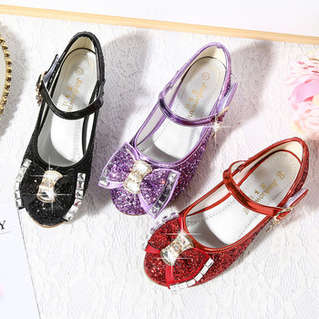 Парти обувки за момичета принцеса Детски сандали Обувки с висок ток с цветни пайети Сандали за момичета с отворени пръсти Летни детски обувки CSH813
