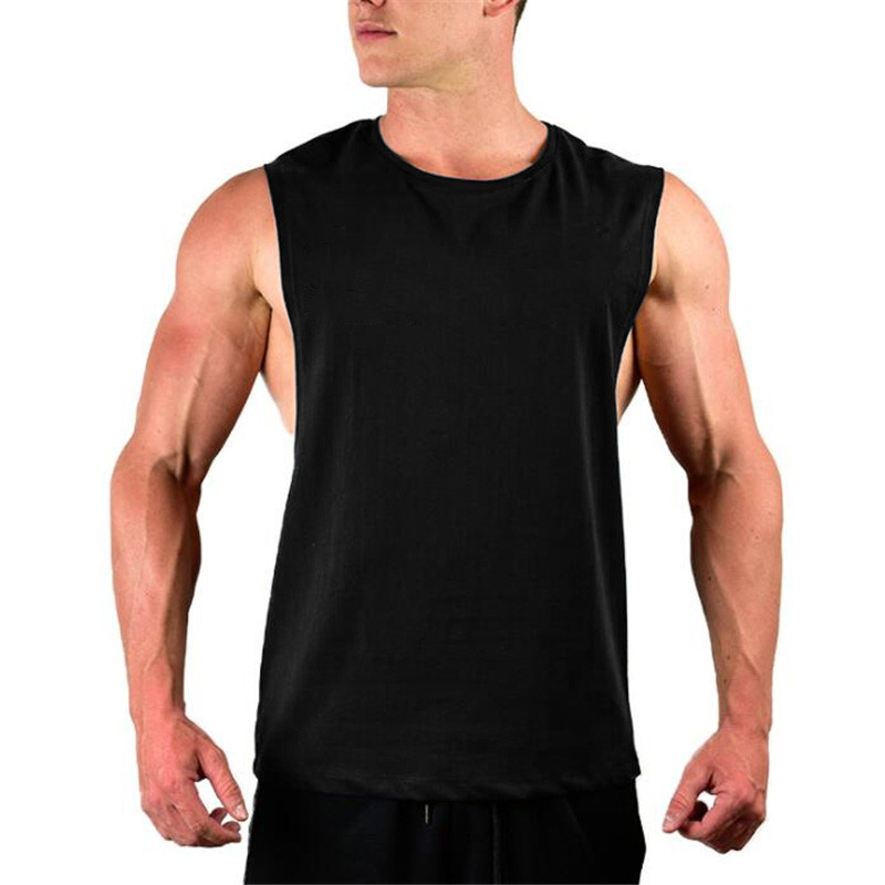 Cămașă fără mâneci pentru bărbați, decupată, vestă pentru gimnastică, cămașă de antrenament goală, tricouri musculare, maiou de culturism, îmbrăcăminte fitness