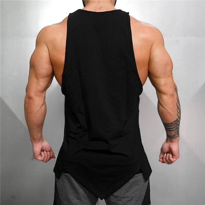 Muscleguys Gym Stringer Imbracaminte Bodybuilding Tank Top Barbati Fitness Singlet Cămașă fără mâneci Tricou din bumbac solid Vestă musculară
