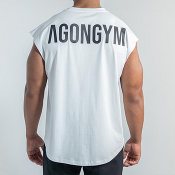 ΝΕΑ Αθλητικά μπλουζάκια Bodybuilding Ανδρικά Γυμναστήρια Γυμναστική Προπόνηση Αμάνικο πουκάμισο Ανδρικό μονό μονό καλοκαιρινό χαλαρό εσώρουχο