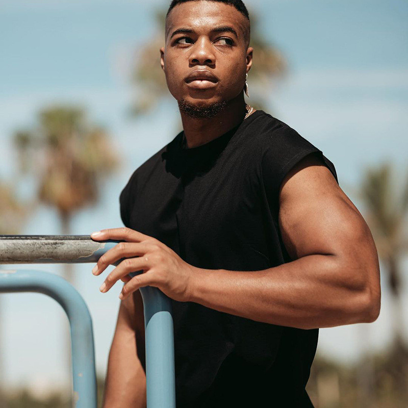 ÚJ testépítő sport felsők Férfi Gym Fitness Edzés Ujjatlan ing Férfi Stringer Singlet Nyári Alkalmi Bő Alsóingek