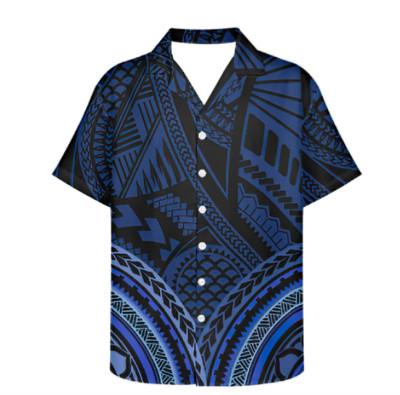 Ανδρικό πουκάμισο 2023 Ανδρικό πουκάμισο Καλοκαιρινή μόδα Harajuku Plus Size Πολυνησιακό Χαβάης Άντρες Χαλαρά, χαλαρά, κοντομάνικα κουμπιά ανδρικά πουκάμισα παραλίας