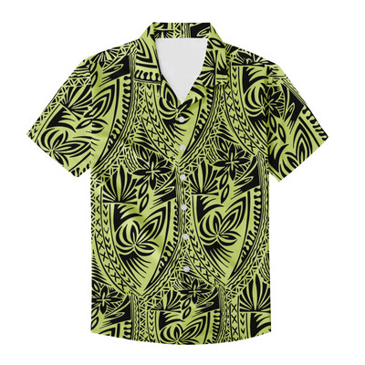 Ανδρικό πουκάμισο 2023 Ανδρικό πουκάμισο Καλοκαιρινή μόδα Harajuku Plus Size Πολυνησιακό Χαβάης Άντρες Χαλαρά, χαλαρά, κοντομάνικα κουμπιά ανδρικά πουκάμισα παραλίας