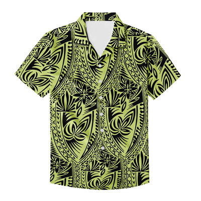 Ανδρικό πουκάμισο 2023 Ανδρικό πουκάμισο Καλοκαιρινή μόδα Harajuku Plus Size Πολυνησιακό Χαβάης Άντρες Χαλαρά, χαλαρά, κοντομάνικα κουμπιά ανδρικά πουκάμισα παραλίας
