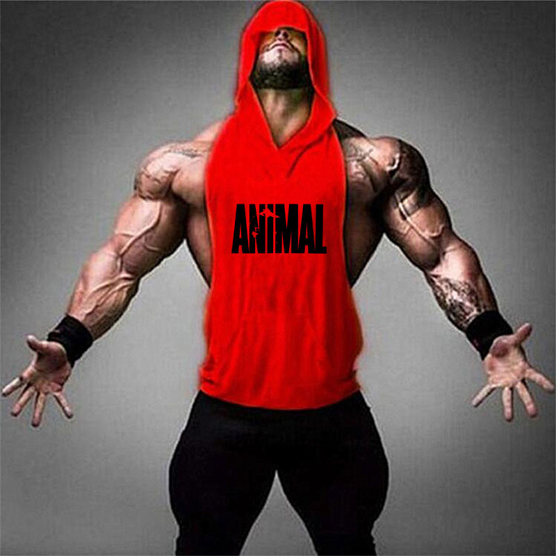 Brand Gym Odjeća Fitness Muška pamučna majica bez rukava s kapuljačom Muška majica bez rukava za bodybuilding.