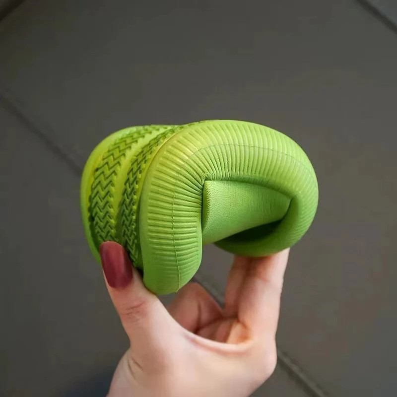 Vasaras Bērnu ikdienas čības Vienkrāsainas elpojošas Neslīdošas Mājas Vannas istaba Pludmale Bērni Mīkstas Čības Zēni Meitenes Telpu apavi