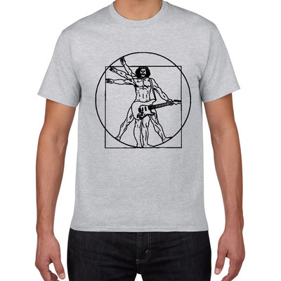 Pánske tričko s bicími Da Vinci, vtipné, Vitruvian Man, bubeník, bavlna, vintage grafika, hudba, novinka, streetwear, pánske tričko, pánske