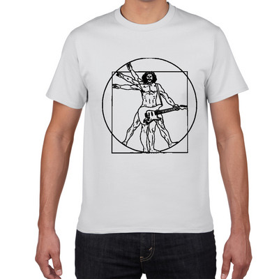 Pánske tričko s bicími Da Vinci, vtipné, Vitruvian Man, bubeník, bavlna, vintage grafika, hudba, novinka, streetwear, pánske tričko, pánske
