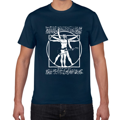 Pánske tričko s bicími Da Vinci, vtipné, Vitruvian Man, bubeník, bavlna, vintage grafika, hudba, novinka, streetwear, pánske tričko, pánske