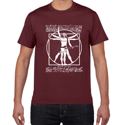 Pánske tričko s bicími Da Vinci, vtipné, Vitruvian Man, bubeník, bavlna, vintage grafika, hudba, novinka, streetwear, pánske tričko, pánske