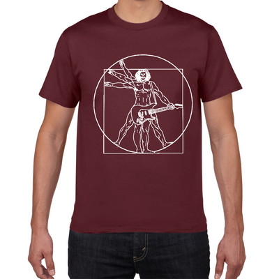 Pánske tričko s bicími Da Vinci, vtipné, Vitruvian Man, bubeník, bavlna, vintage grafika, hudba, novinka, streetwear, pánske tričko, pánske