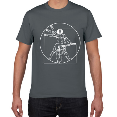 Pánske tričko s bicími Da Vinci, vtipné, Vitruvian Man, bubeník, bavlna, vintage grafika, hudba, novinka, streetwear, pánske tričko, pánske