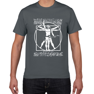 Pánske tričko s bicími Da Vinci, vtipné, Vitruvian Man, bubeník, bavlna, vintage grafika, hudba, novinka, streetwear, pánske tričko, pánske