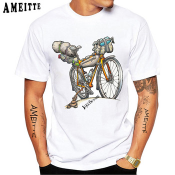 Fixed Gear Bike Skull Classic T-Shirt New Summer Men Short Sleeve Road Bicycle Sport Man White Casual Tees Vintage Boy Tops