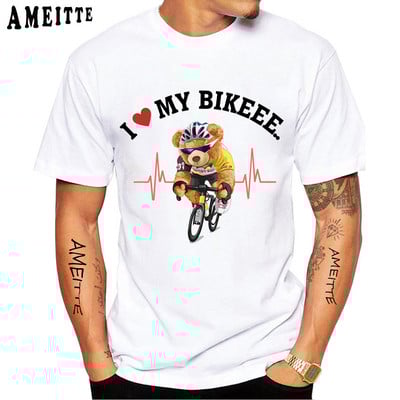 Fixed Gear Bike Skull Classic T-krekls Jauns vasaras vīriešu īsās piedurknes šosejas velosipēds sporta vīrietis balts ikdienas trikotāžas vintage zēnu topi