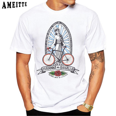 Fixed Gear Bike Skull Classic T-krekls Jauns vasaras vīriešu īsās piedurknes šosejas velosipēds sporta vīrietis balts ikdienas trikotāžas vintage zēnu topi