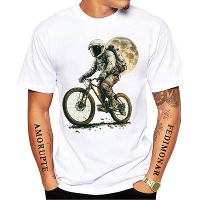 Fixed Gear Bike Skull Classic T-krekls Jauns vasaras vīriešu īsās piedurknes šosejas velosipēds sporta vīrietis balts ikdienas trikotāžas vintage zēnu topi