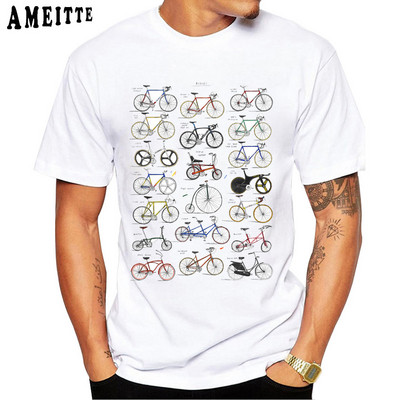 Fixed Gear Bike Skull Classic T-krekls Jauns vasaras vīriešu īsās piedurknes šosejas velosipēds sporta vīrietis balts ikdienas trikotāžas vintage zēnu topi