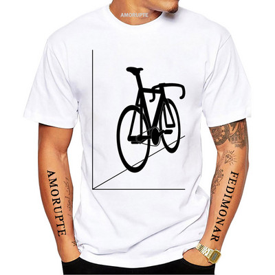 Fixed Gear Bike Skull Classic T-krekls Jauns vasaras vīriešu īsās piedurknes šosejas velosipēds sporta vīrietis balts ikdienas trikotāžas vintage zēnu topi