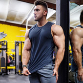 Maiuri de culturism noi pentru bărbați, sală, fitness, antrenament, cămașă fără mâneci din bumbac